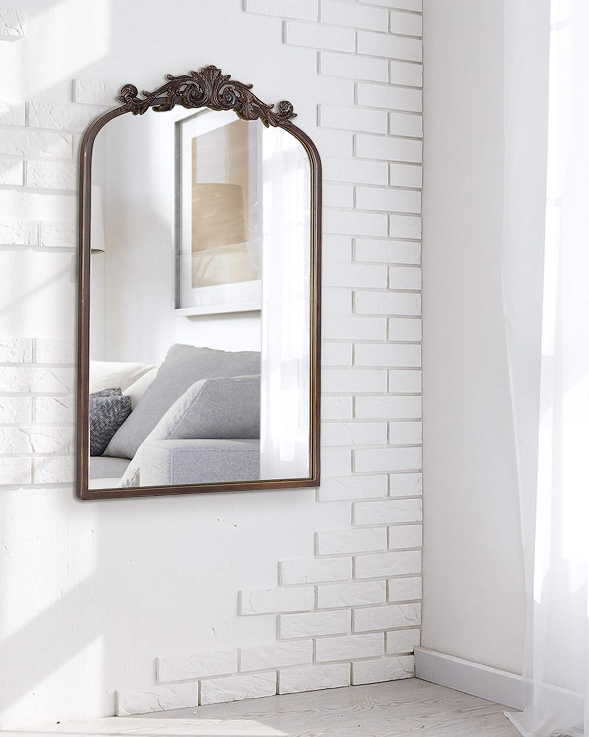 Fleur De Lis Living Anglo Metal Flat Mirror