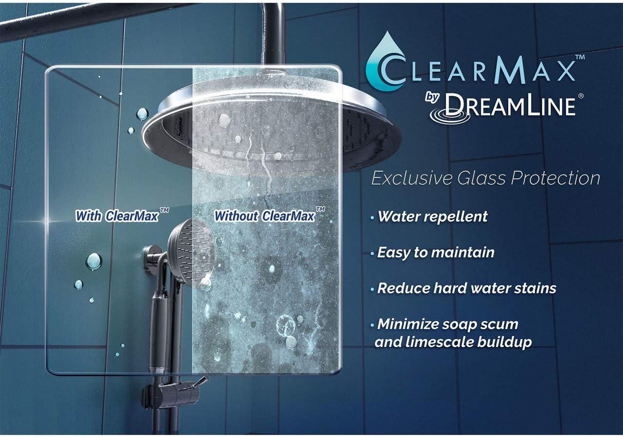 Cavalier 56" W x 77.38" H Bypass Semi-Frameless Shower Door with Clearmax™ Technology