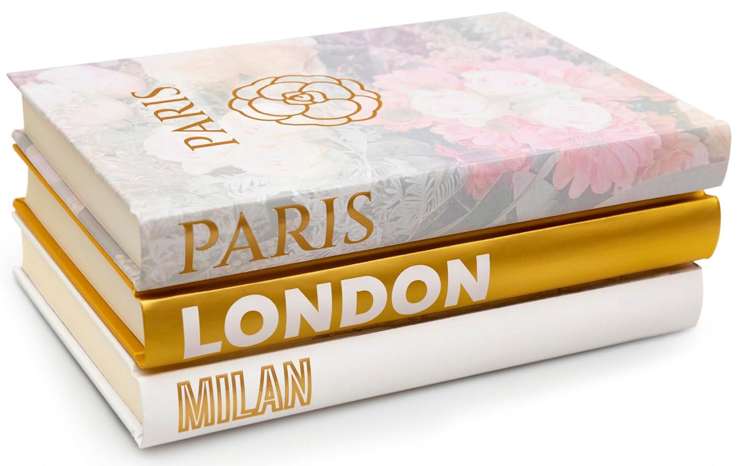 Latitude Run® Decorative Books for Home - Shelf Decor Accents - Set of 3