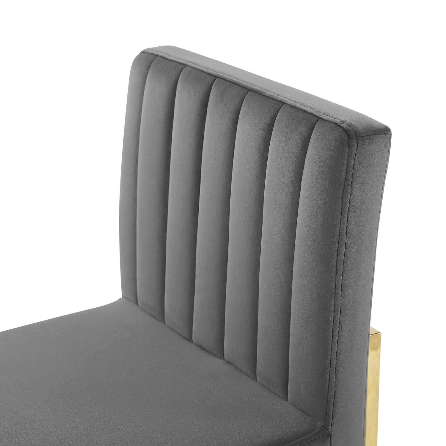 Modway Carriage Channel Tufted Sled Base Performance Velvet Dining Chair
