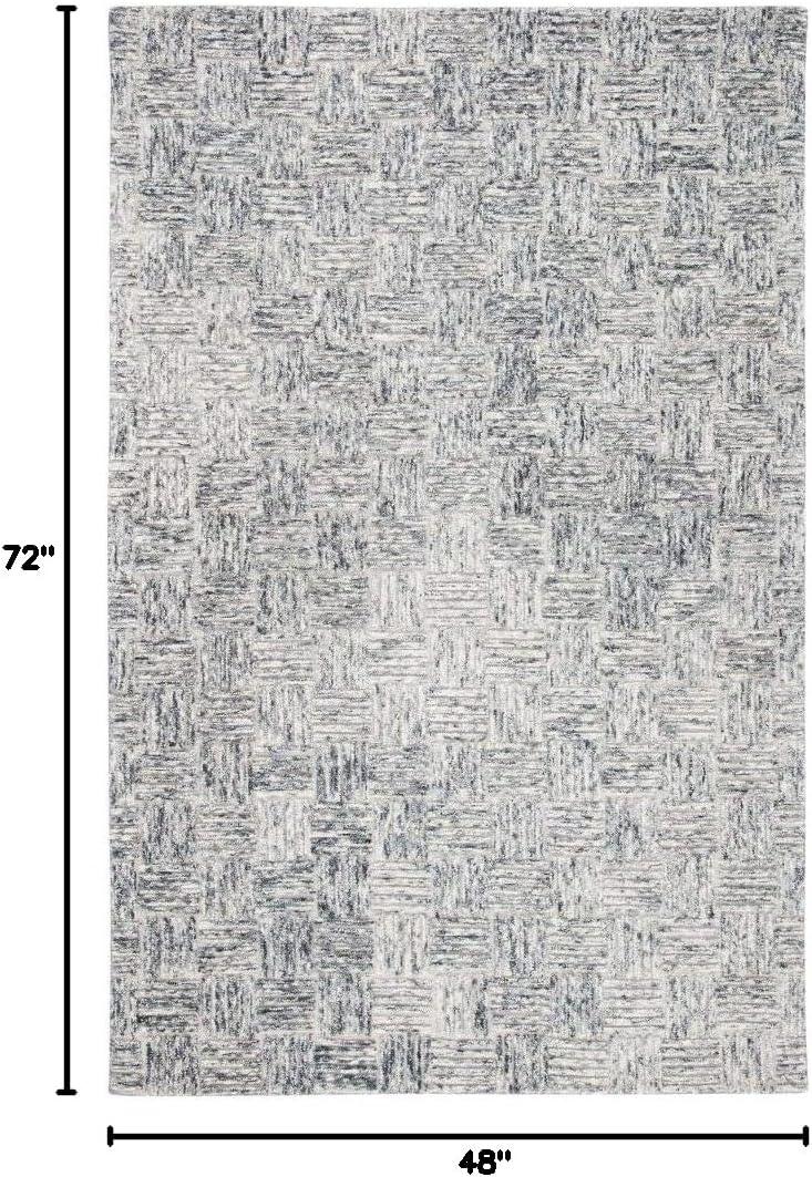 Micro-Loop MLP976 Hand Tufted Indoor Area Rug - Grey - 4'x6'- Safavieh