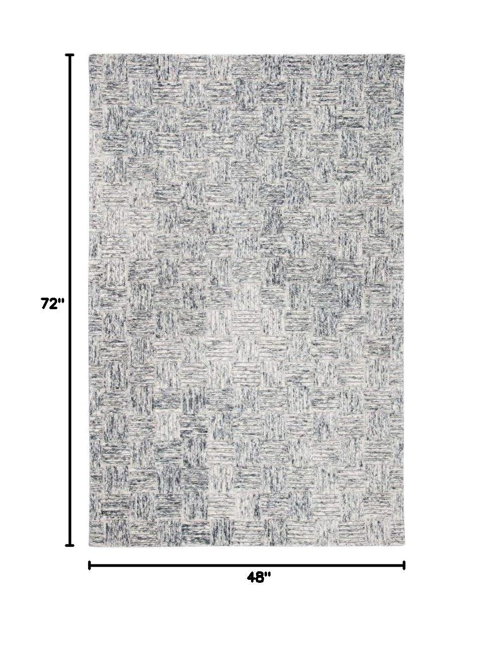 Micro-Loop MLP976 Hand Tufted Indoor Area Rug - Grey - 4'x6'- Safavieh
