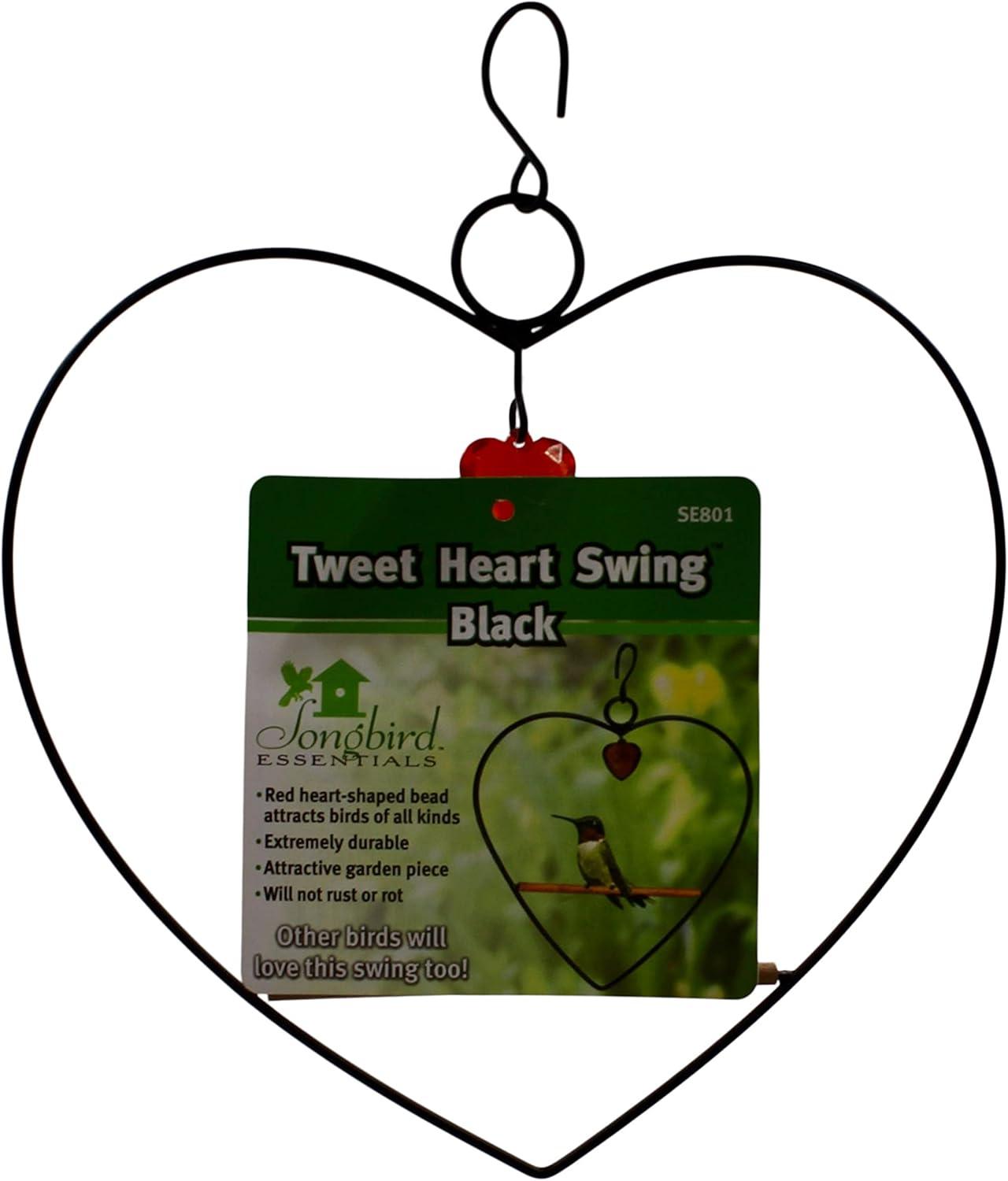 Songbird Essentials Hummingbird Swing for Hummingbird Feeder Copper Heart Metal
