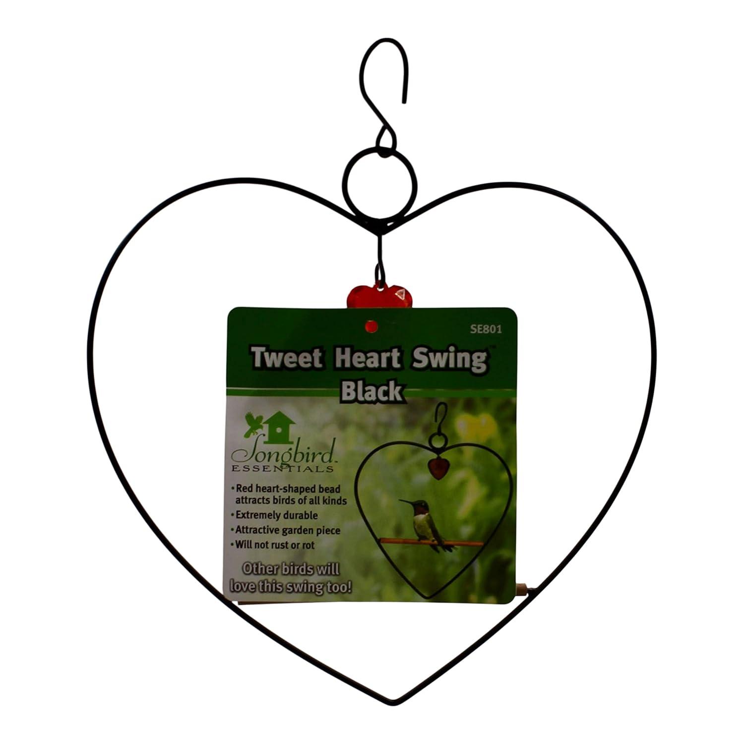 Songbird Essentials Hummingbird Swing for Hummingbird Feeder Copper Heart Metal