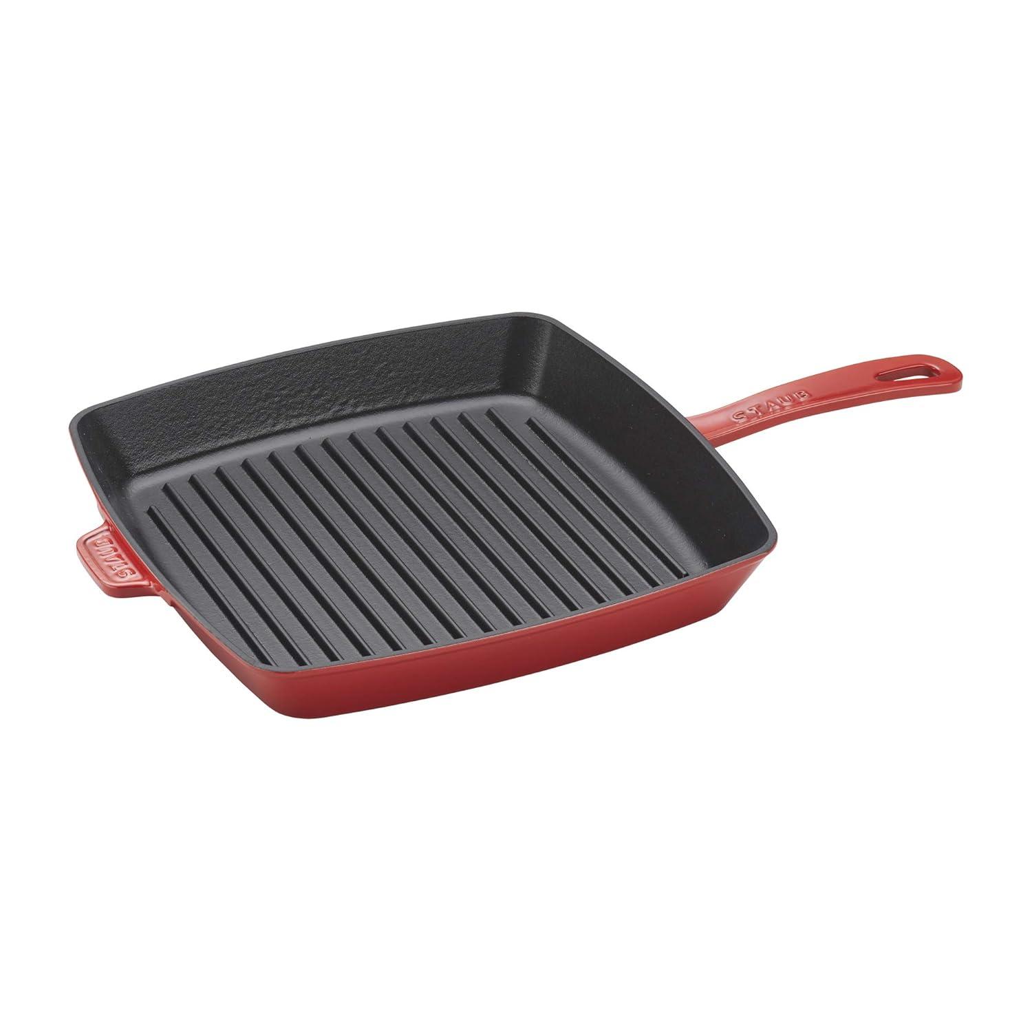 Staub 12" Lilac Enameled Cast Iron Square Grill Pan