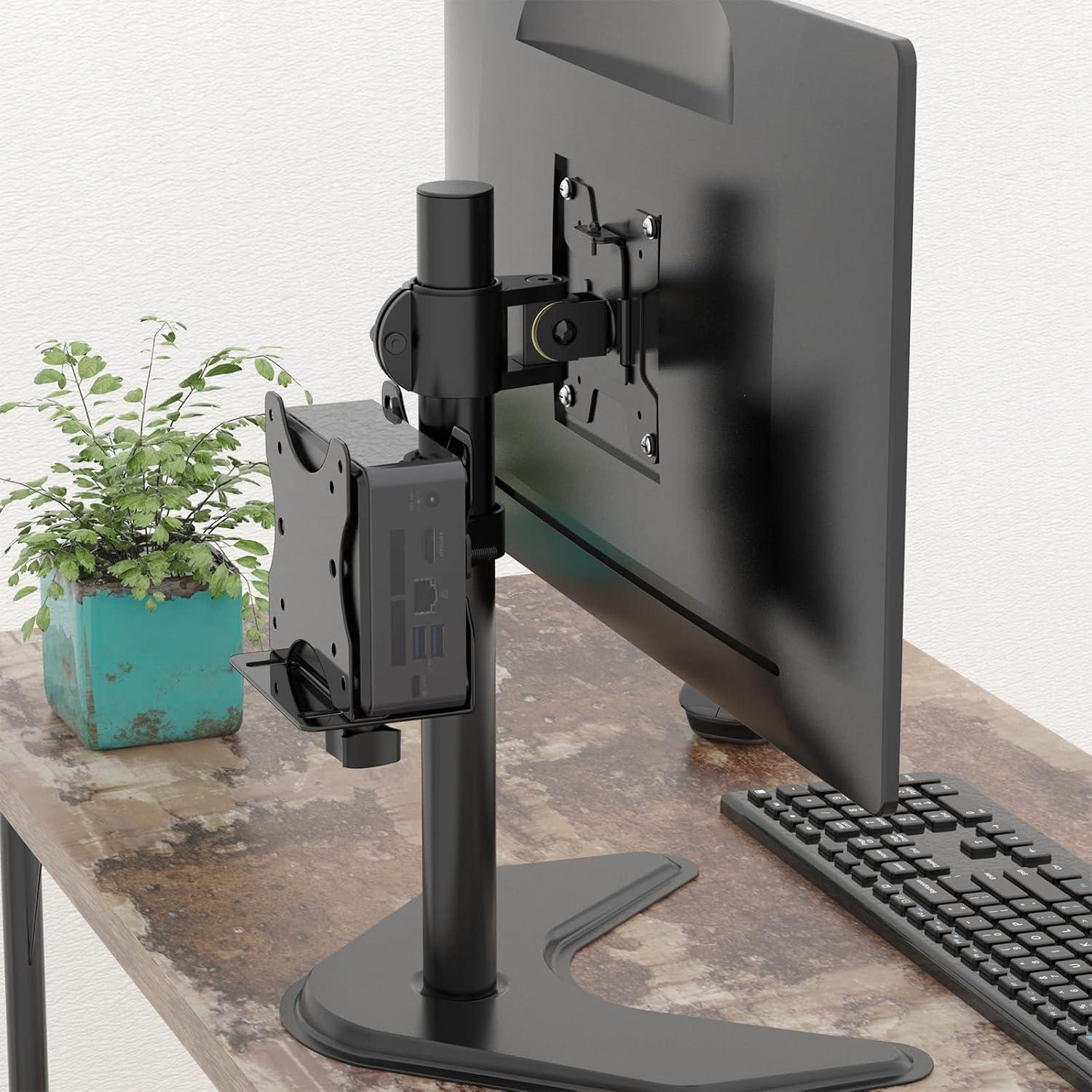 Black Adjustable Thin Client Mount Bracket for Mini PCs