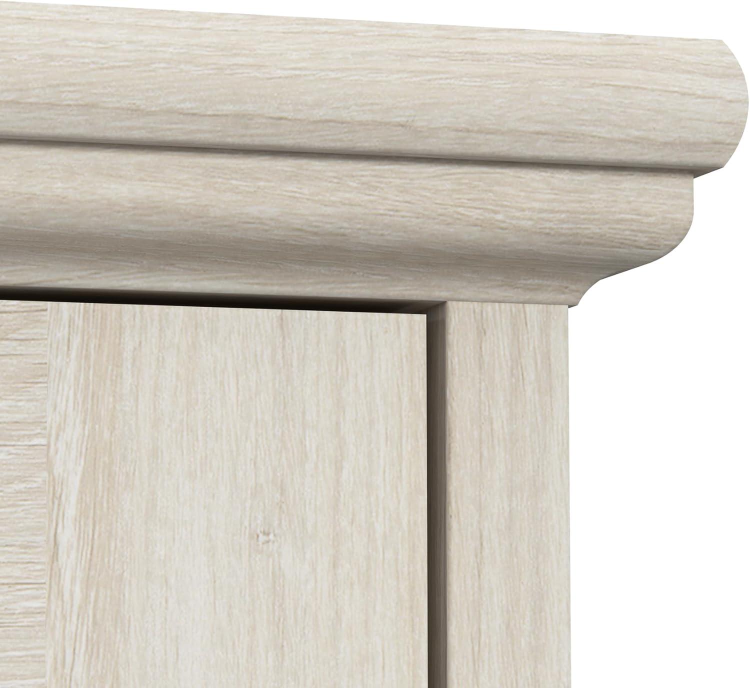 Bush Lennox Engineered Wood End Table in Linen White Oak (Set of 2)