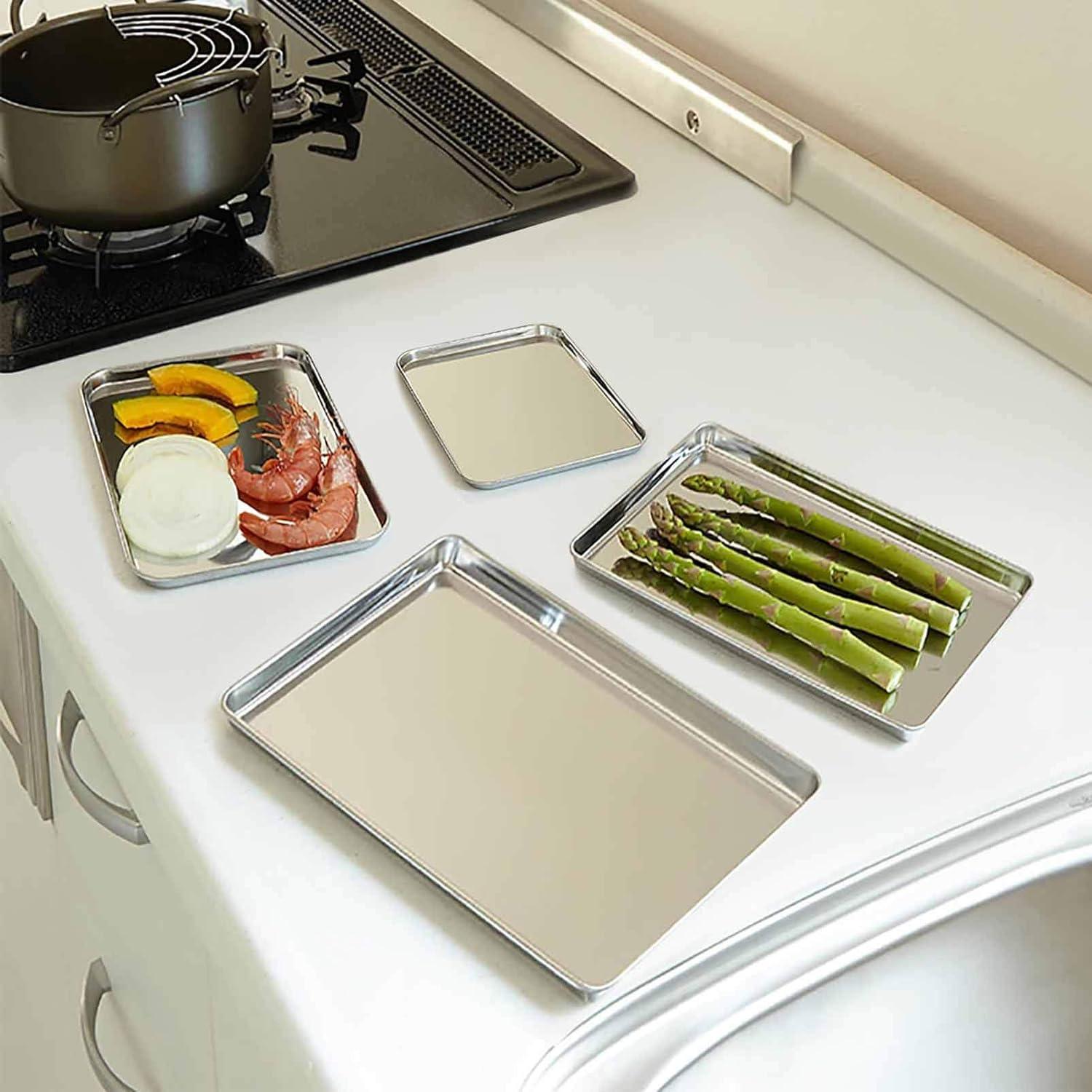 Stainless Steel Non-stick 4-Piece Cookie Sheet Set