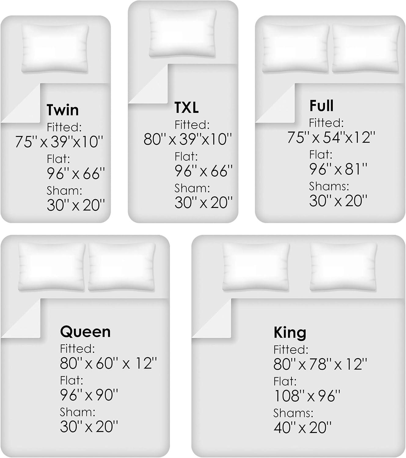 Series 1200 Brushed Microfiber Sheet Set - Wrinkle, Stain & Fade Resistant Bed Linens & Pillowcases