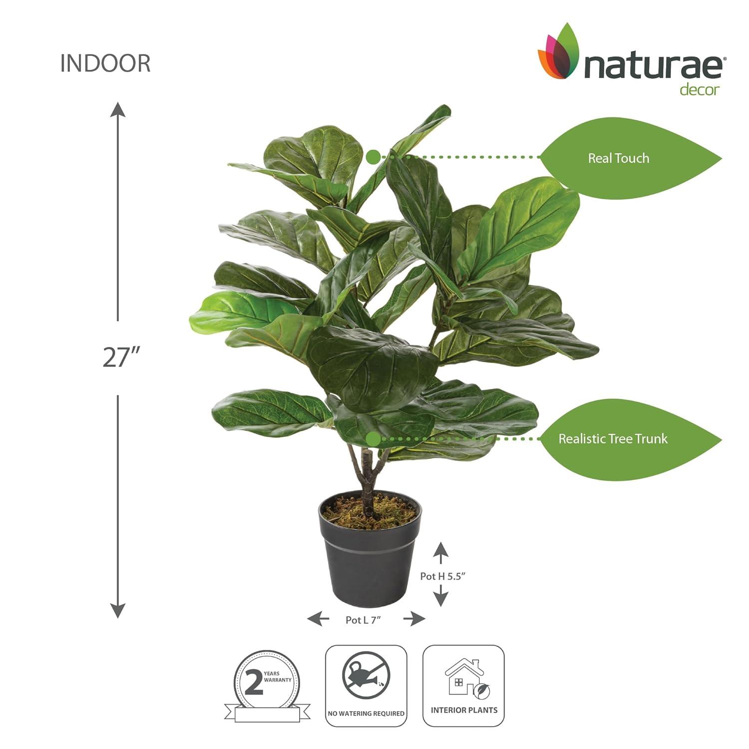 Faux Fiddle Leaf Fig Plant in Pot