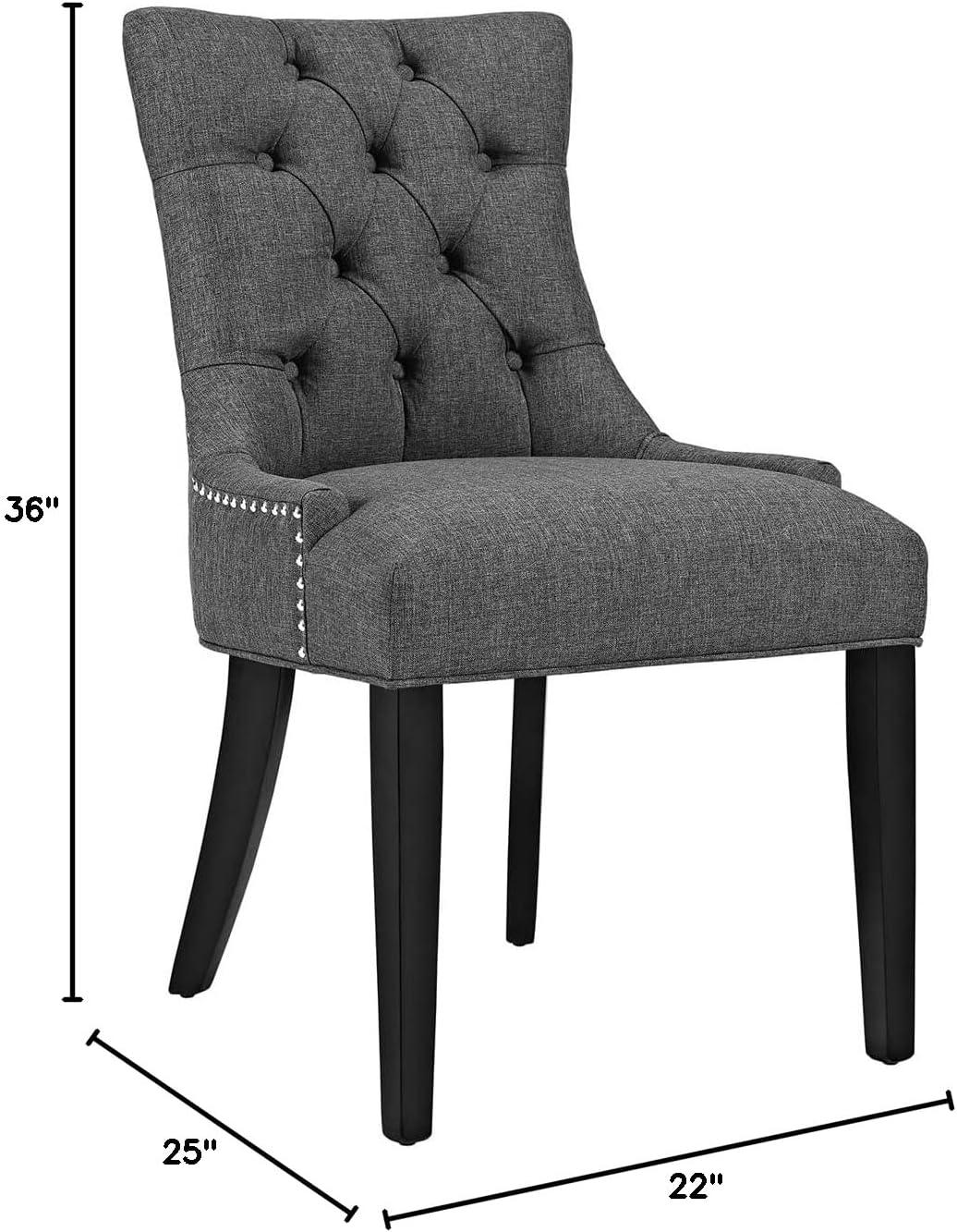 Modway Regent Dining Side Chair Fabric Set of 2 - Gray