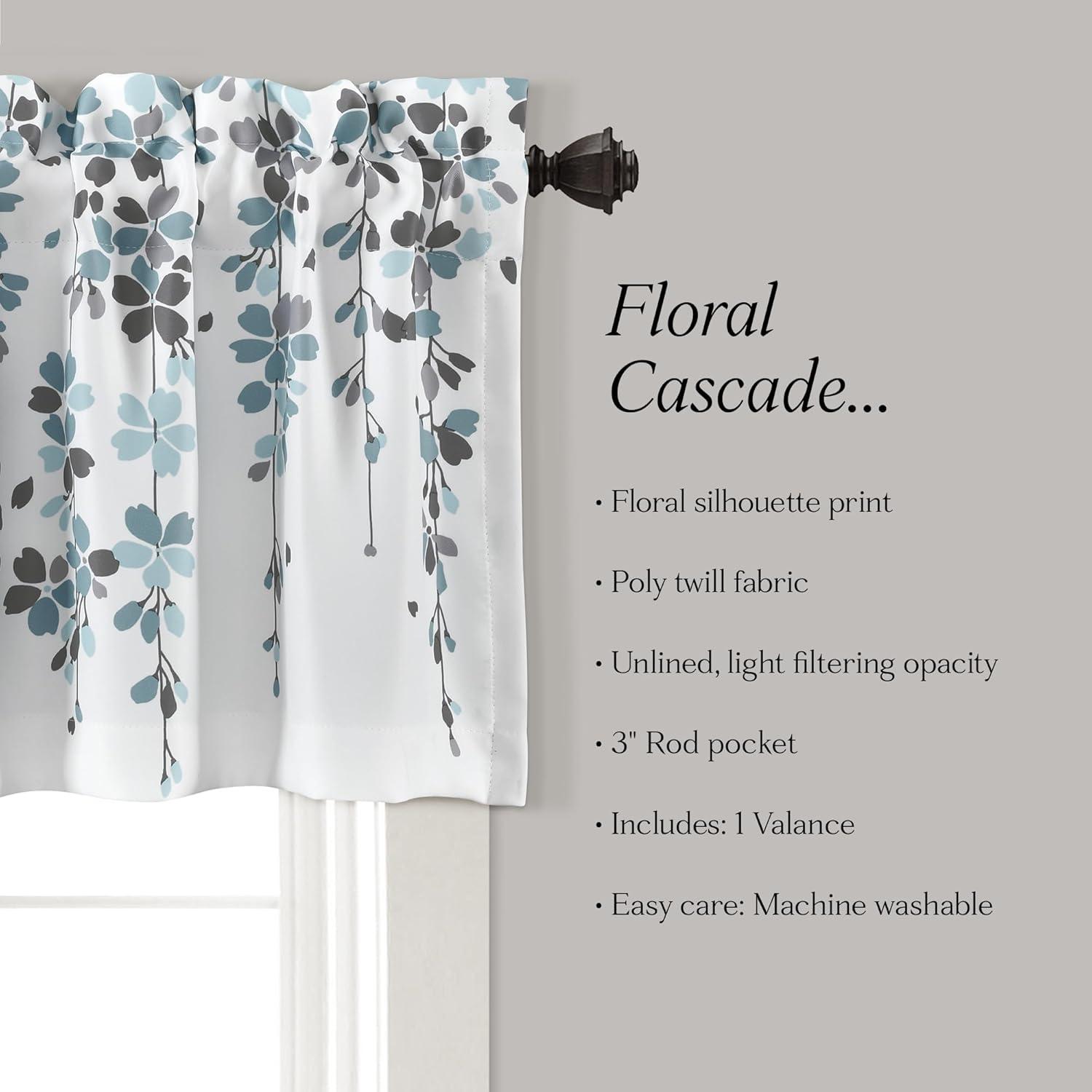 Lush Decor Floral Tailored 52'' W Window Valance