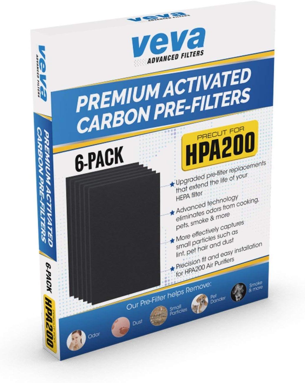 Black Activated Carbon Pre-Filters for HPA200 Air Purifier