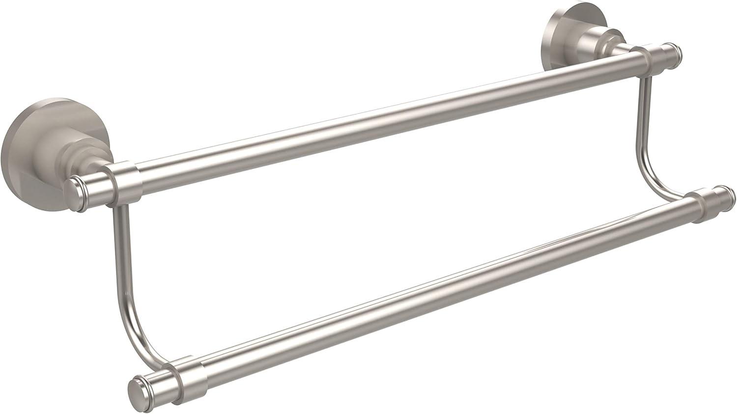 Satin Chrome 36-Inch Double Wall Mounted Towel Bar