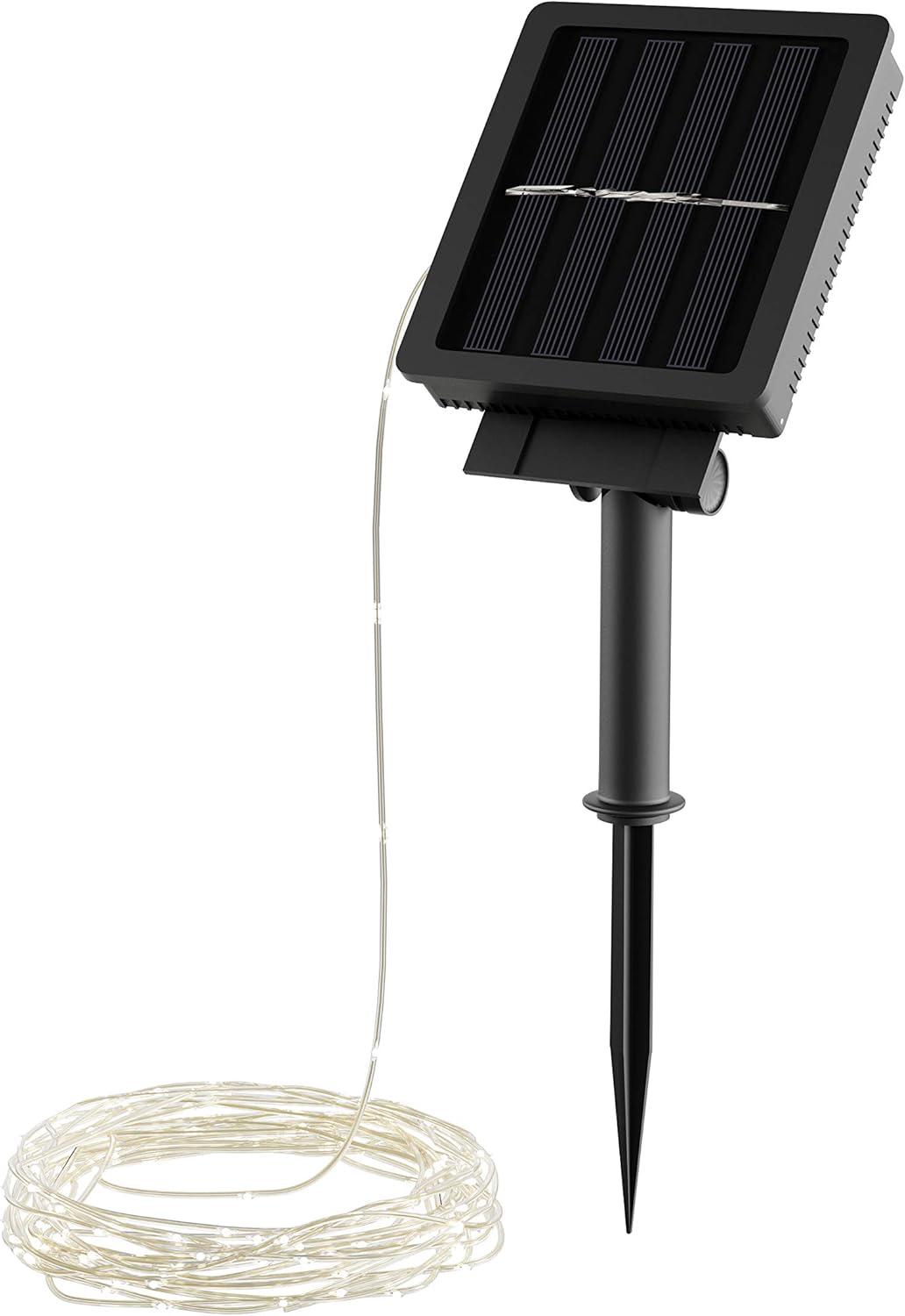 Pure Garden 50-LG1010 Outdoor Starry Solar String 100 LED Warm White Lights