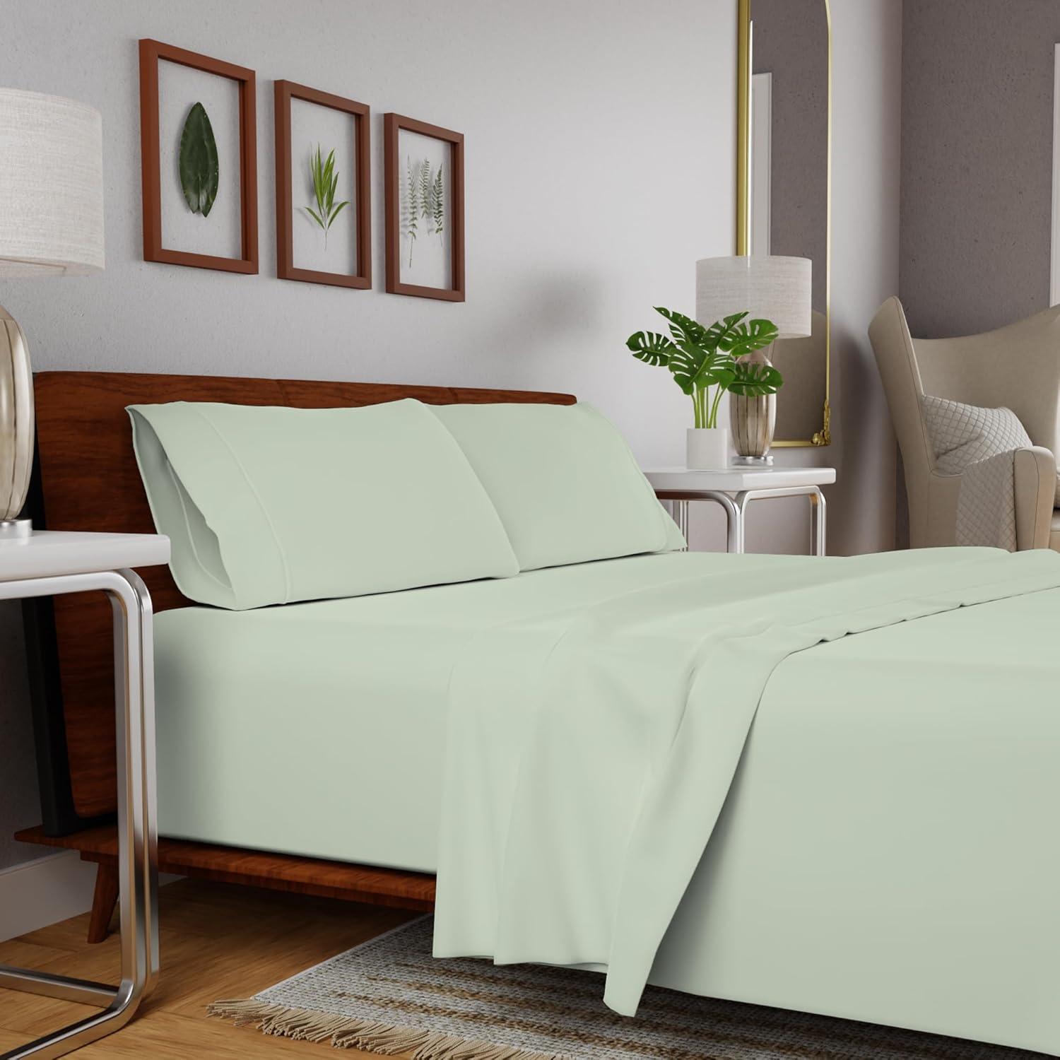 Purity Home Sustainable Organic 100% Cotton Breathable & Lightweight Deep Pocket Sheet Set