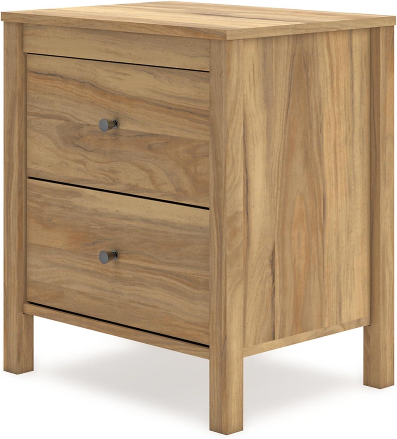 Signature Design by Ashley Bermacy 2 Drawer Nightstand, Light Brown