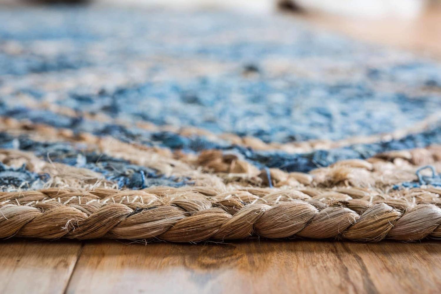 Unique Loom Braided Jute Bengal Geometric Indoor Braided Area Rug