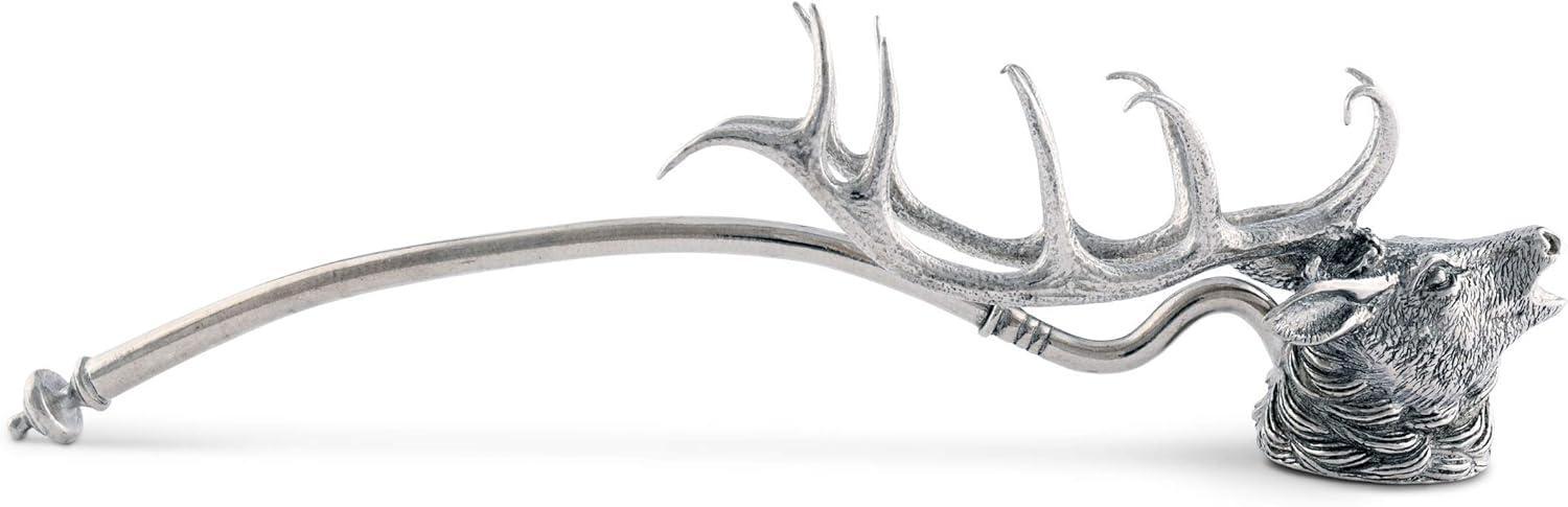 Refined Lodge 10" Pewter Elk Antler Candle Snuffer