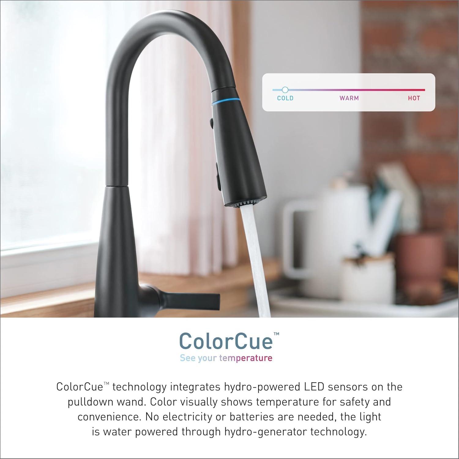 Haelyn Single-Handle Pull-Down Sprayer Kitchen Faucet with ColorCue Temperature Indicator