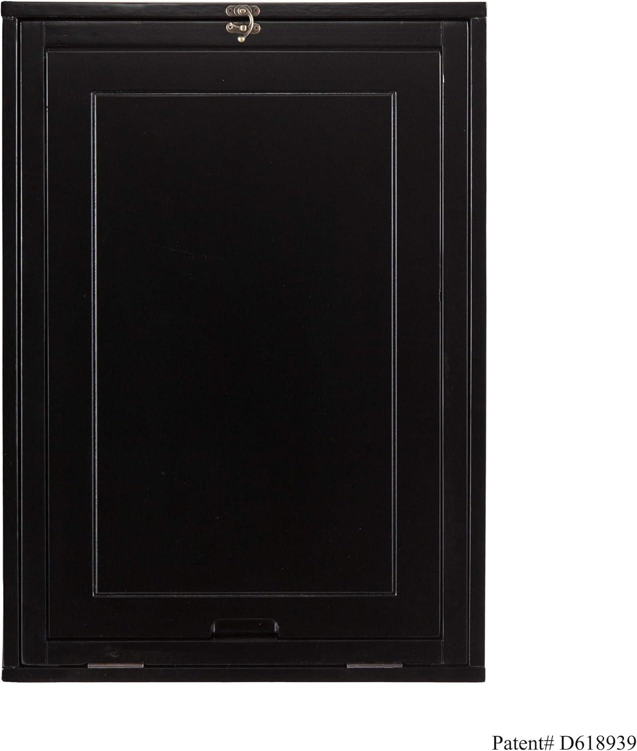 SEI Furniture Wooden Fold-Out Convertible Desk in Black