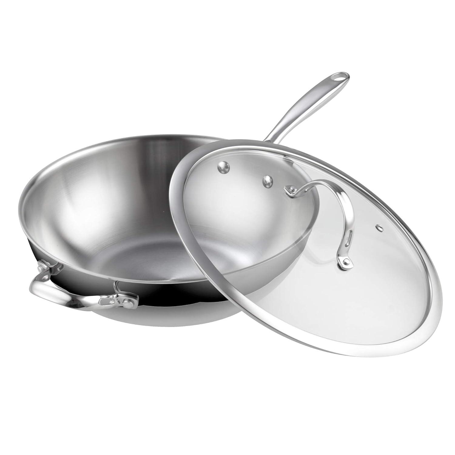 3 Quarts Stainless Steel Saute Pan with Lid