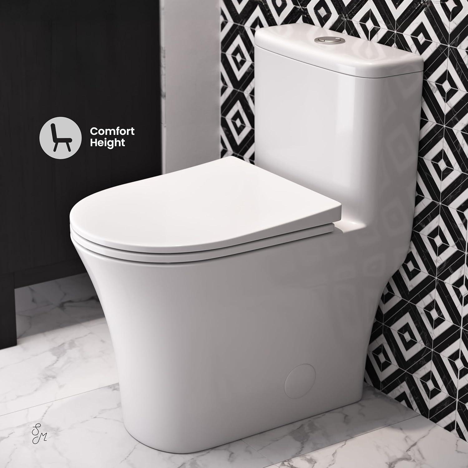 Cascade One-Piece Compact Toilet Dual-Flush 1.1/1.6â