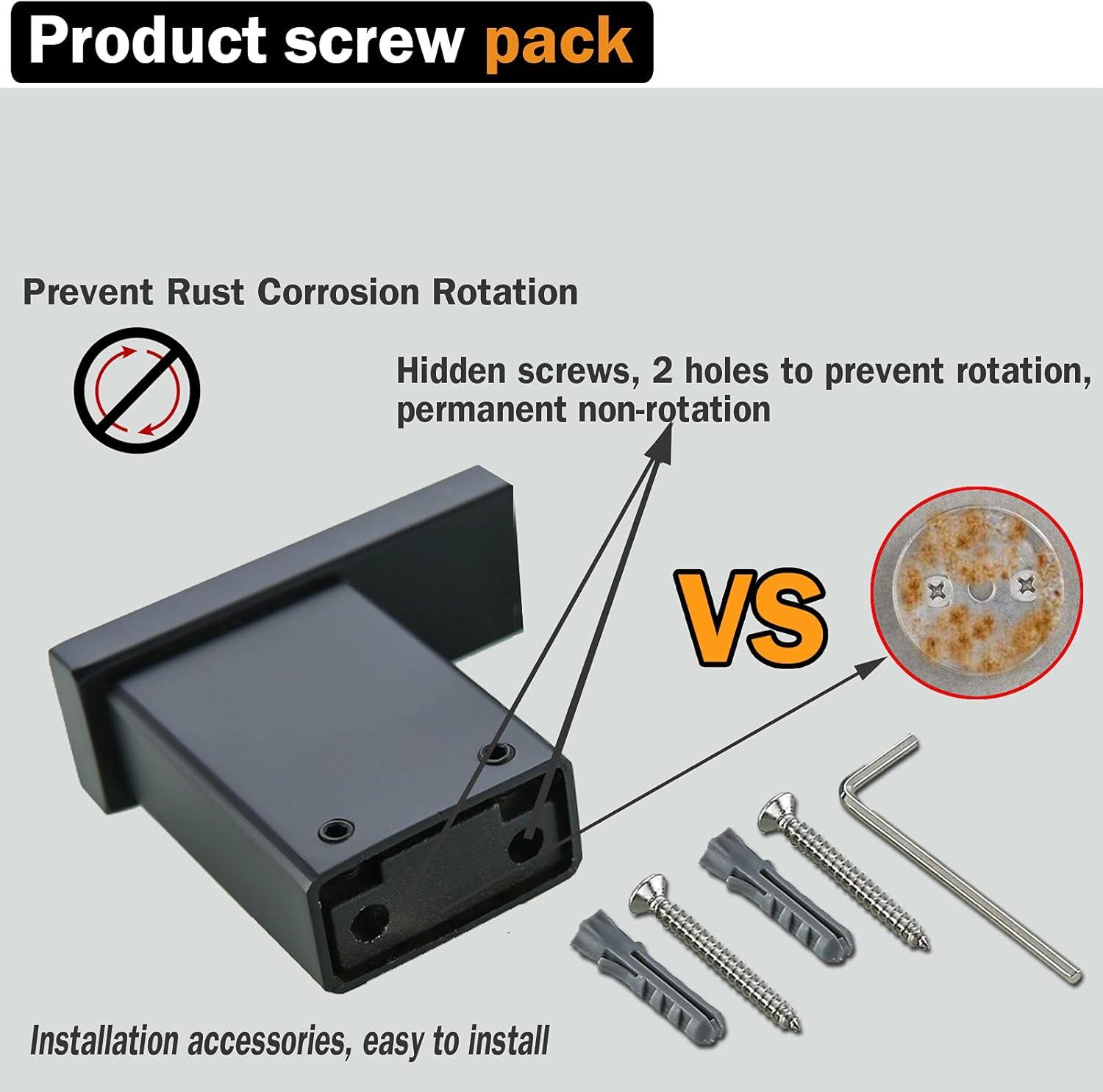 Matte Black Towel Bathrobe Hook Bathroom Hardware Accessories Coat Hook 304 Stainless Steel Bathroom Kitchen Modern Hotel Style Coat Rack Wall Mounted 2 Pack.