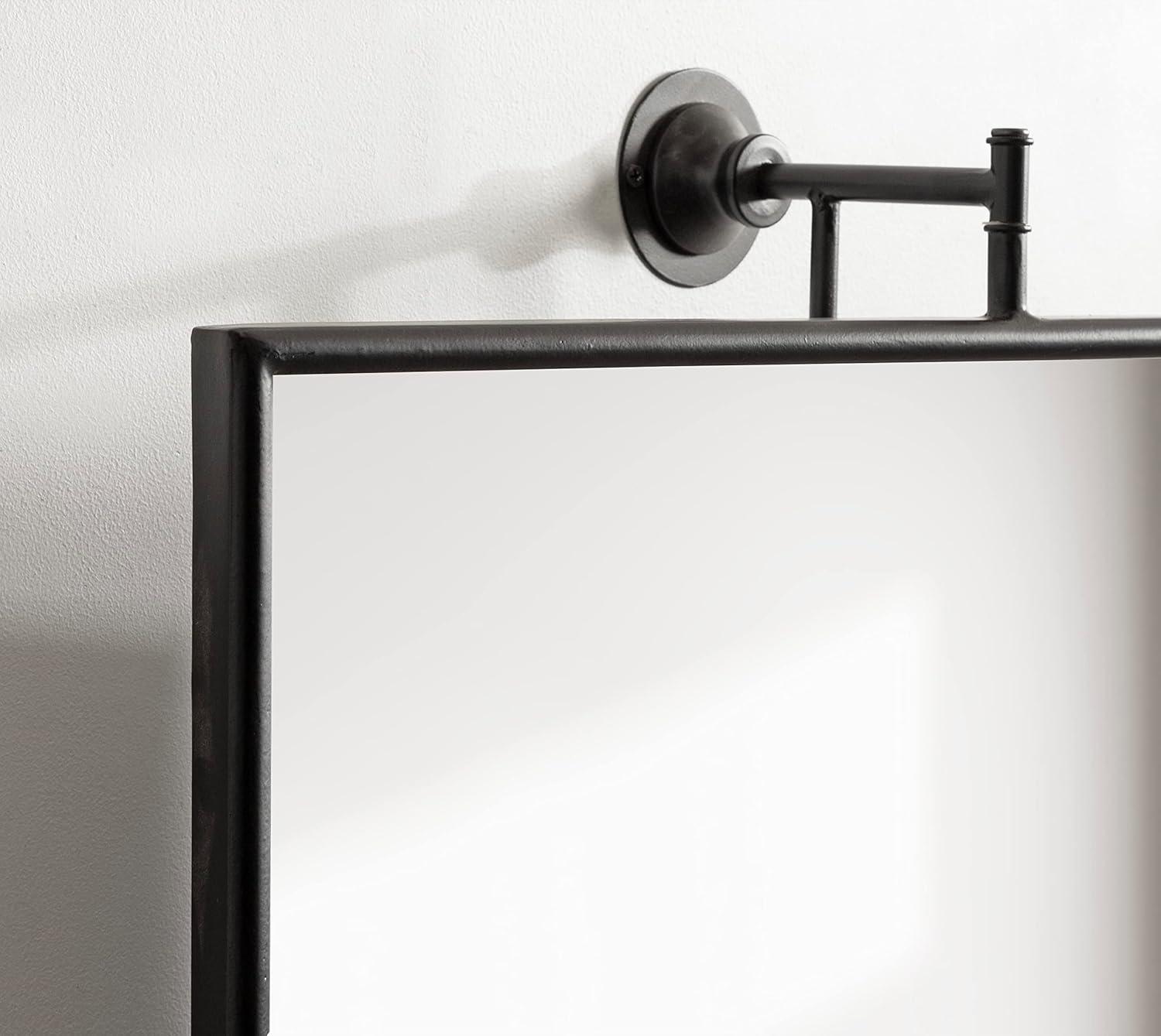 24"x40" Darbridge Rectangle Pivot Mirror Black - Kate & Laurel All Things Decor: Traditional Style, Wall Mounted, Includes Hardware