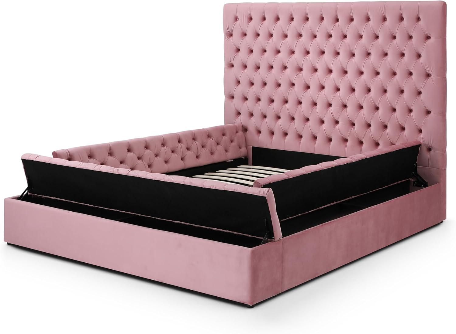 Aidelyn Upholstered Velvet Platform Bed