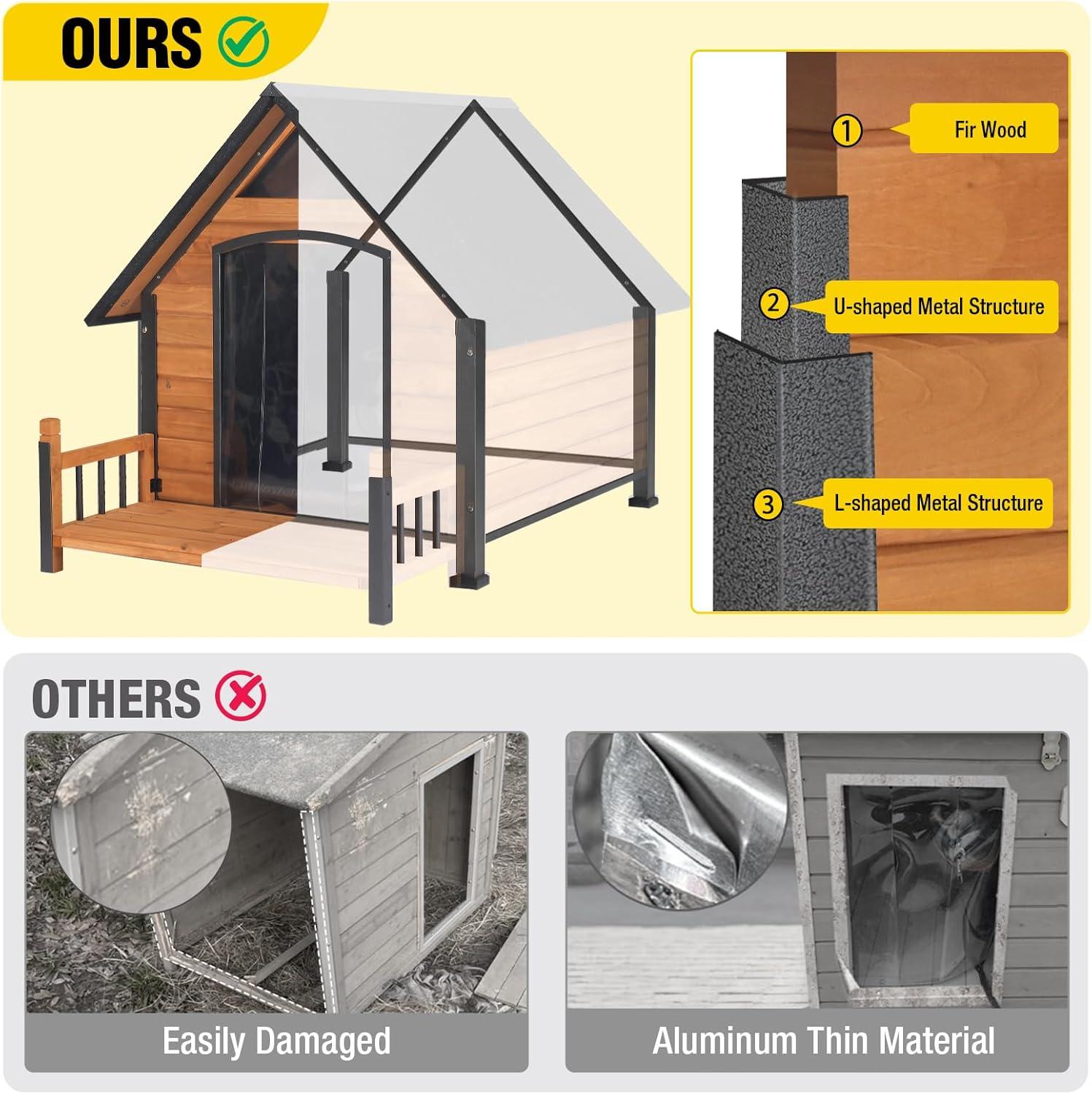 Aivituvin Wood Insulated Dog House