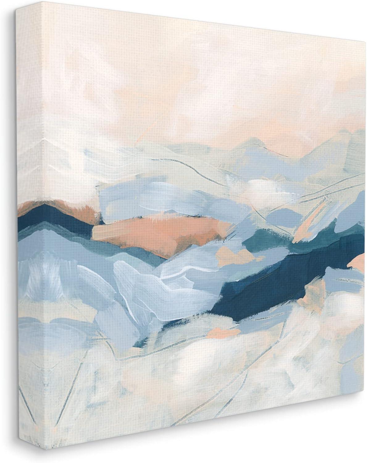 Stupell Industries Abstract Mountain Sunset Scene Painting Gallery Wrapped Canvas Print Wall Art, Design by June Erica Vess