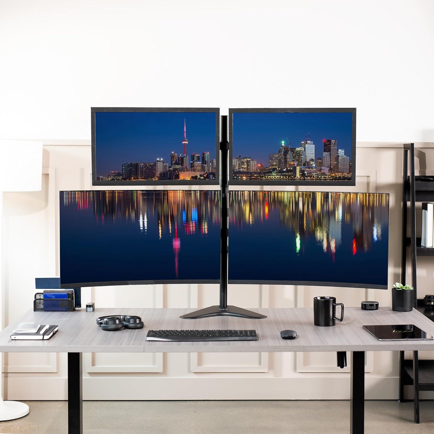 Vivo Quad Monitor Desk Stand