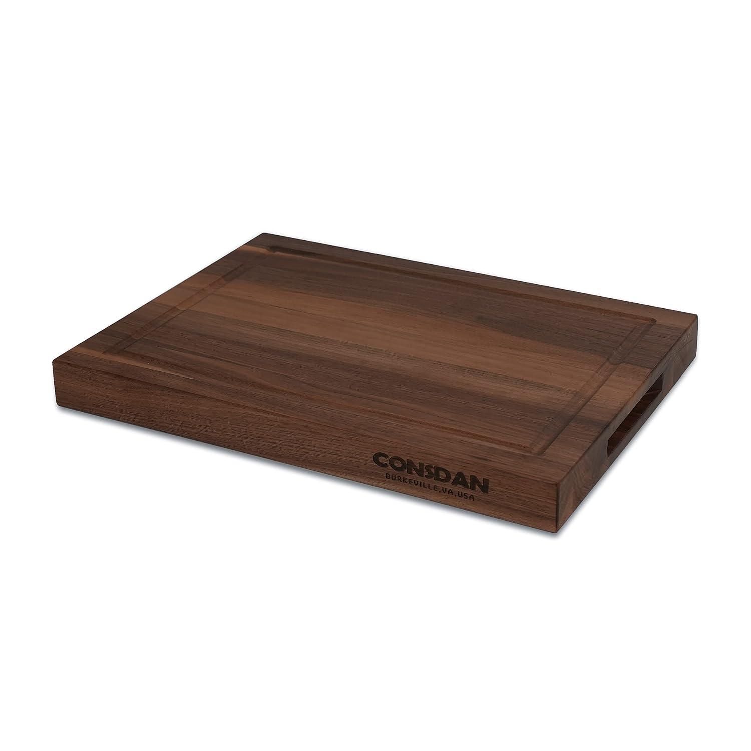 CONSDAN CONSDAN Wood Cutting Board, Black Walnut