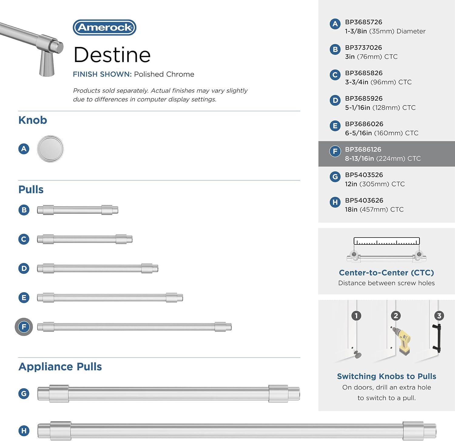 Amerock Destine Cabinet or Drawer Pull