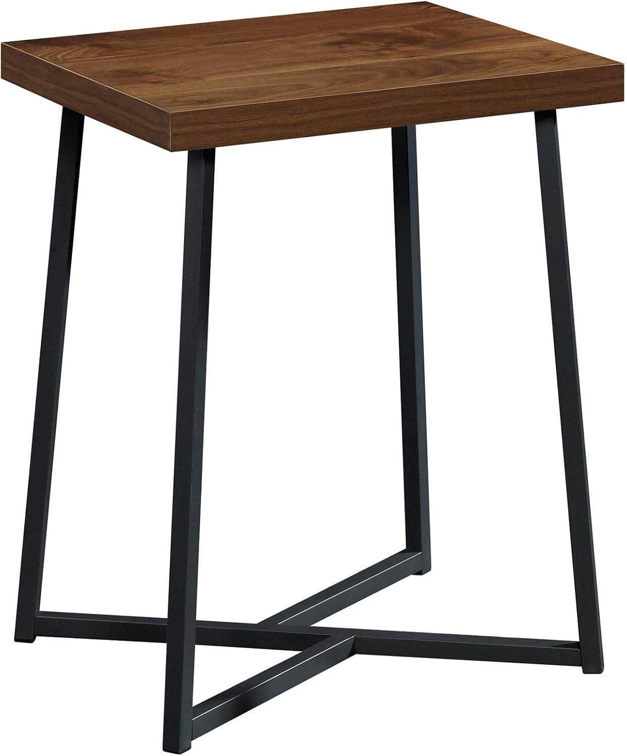 Canton Lane Side Table Walnut - Sauder: Industrial Design, Lightweight, Geometric Base