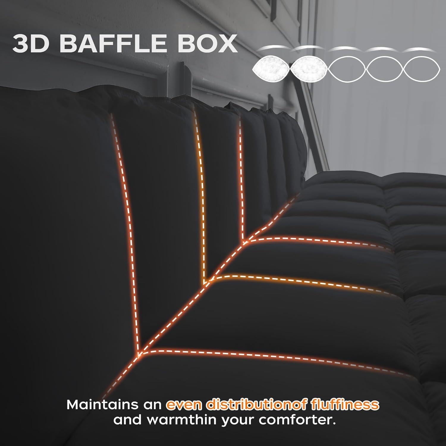 Luxurious White Cotton Full Size Pinch Pleat Comforter