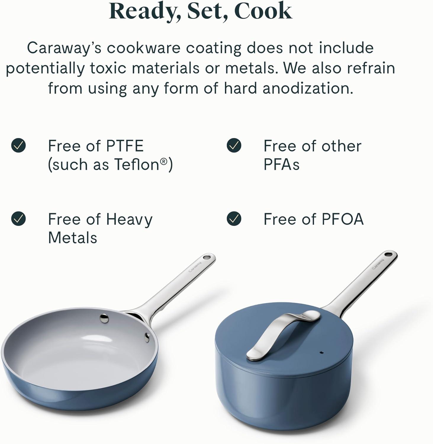 Caraway Home 4pc Mini Fry Pan and Mini Sauce Pan Set