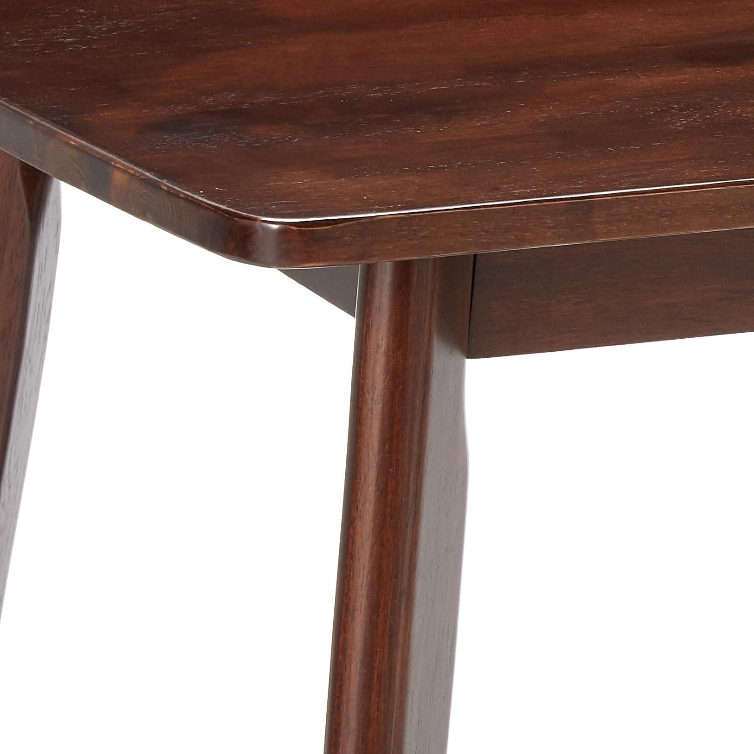 Shaye Dining Table Walnut - Winsome: Solid Wood, Tapered Legs, Contemporary Style, Seats 4