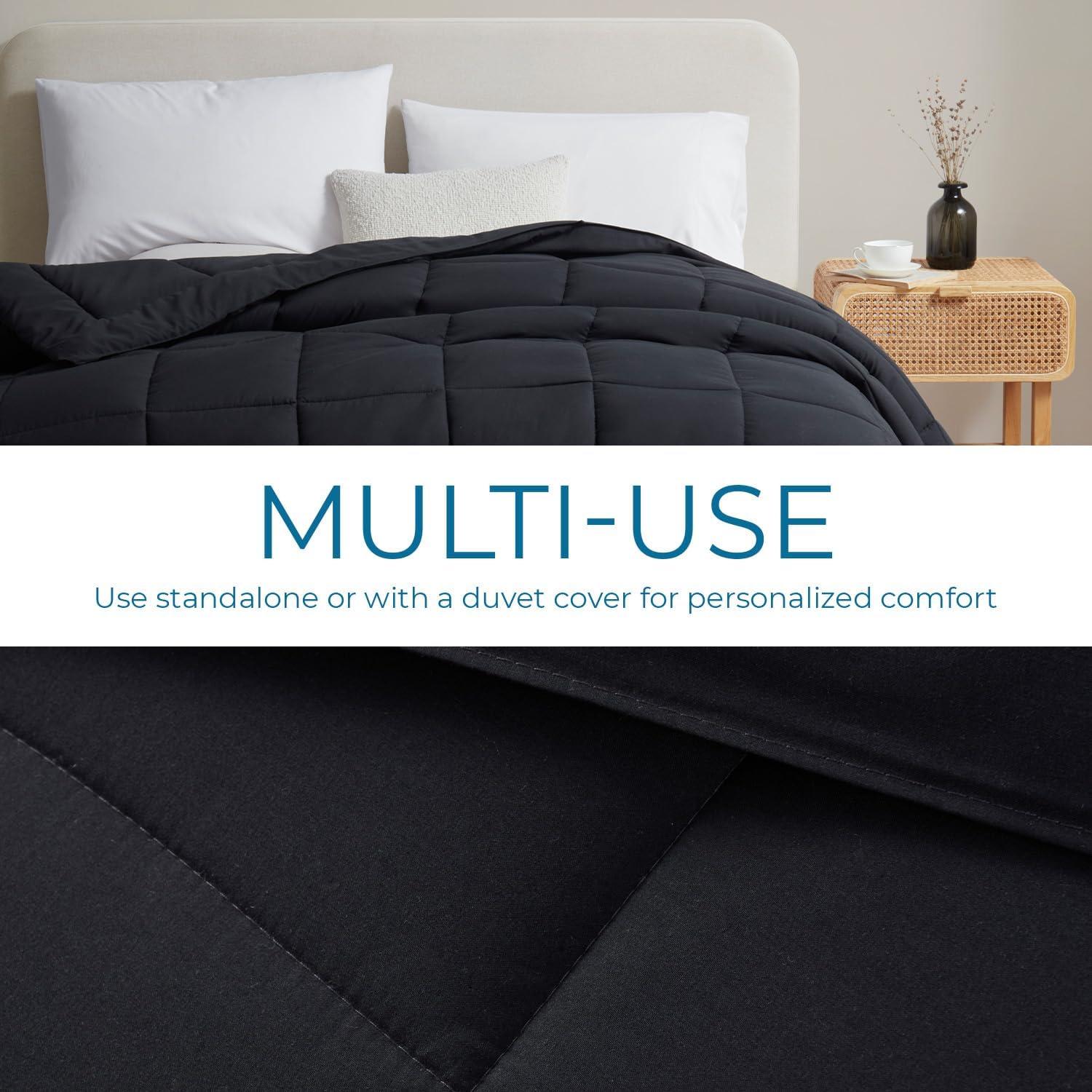 Nestl All Season Solid Lightweight Down Alternative Reversible Comforter