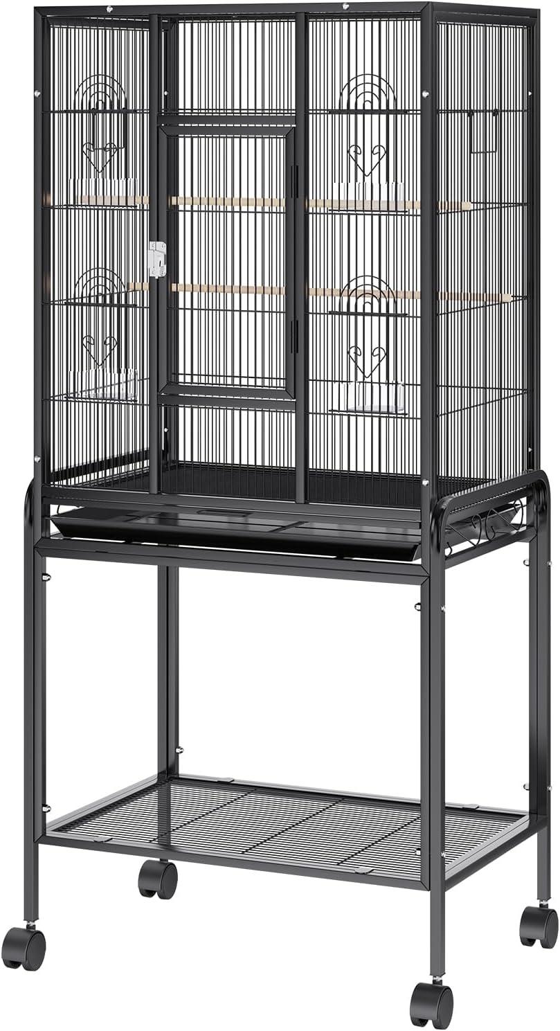 VEVOR Carbon Steel Flight Bird Cage for Parakeets, Cockatiels, Parrots 25*17*53inches