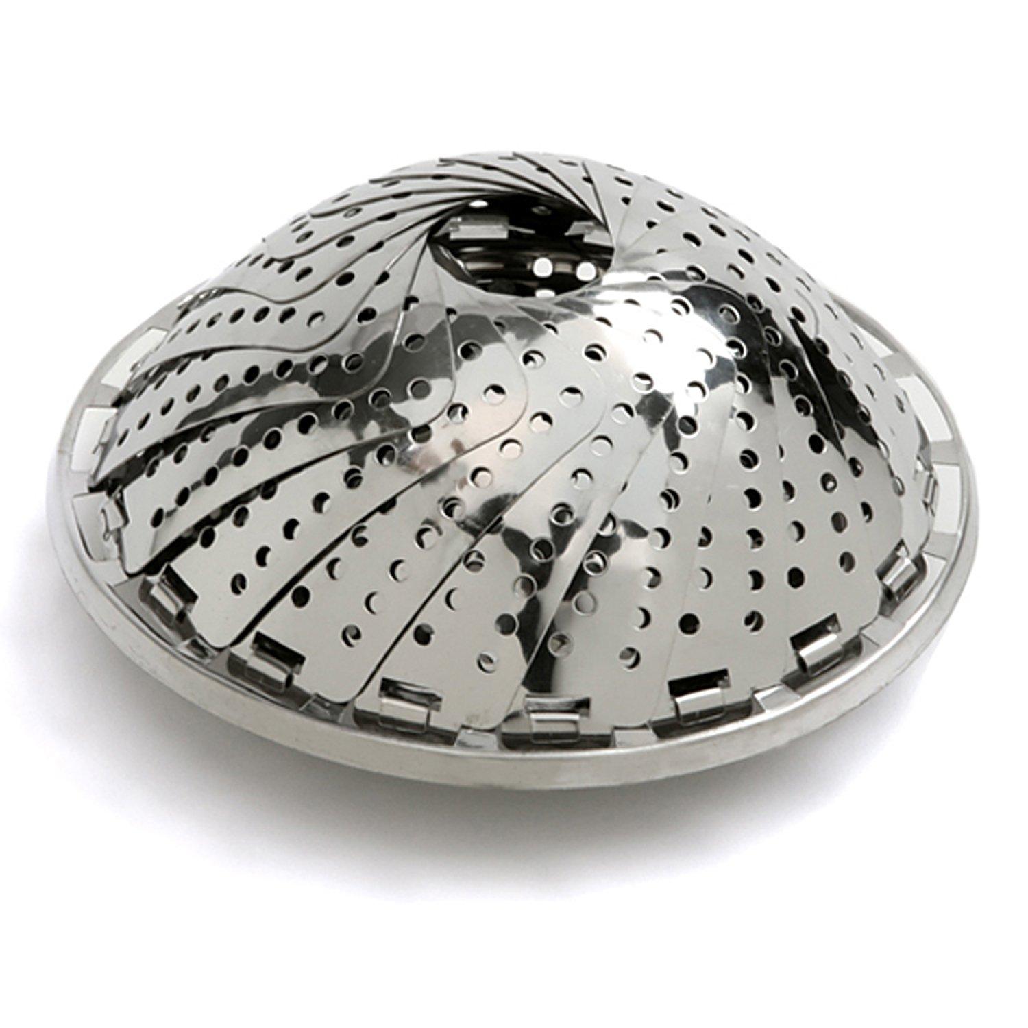 Norpro 176C Stainless Steel Vegetable Steamer, 7.75 inch, Silver