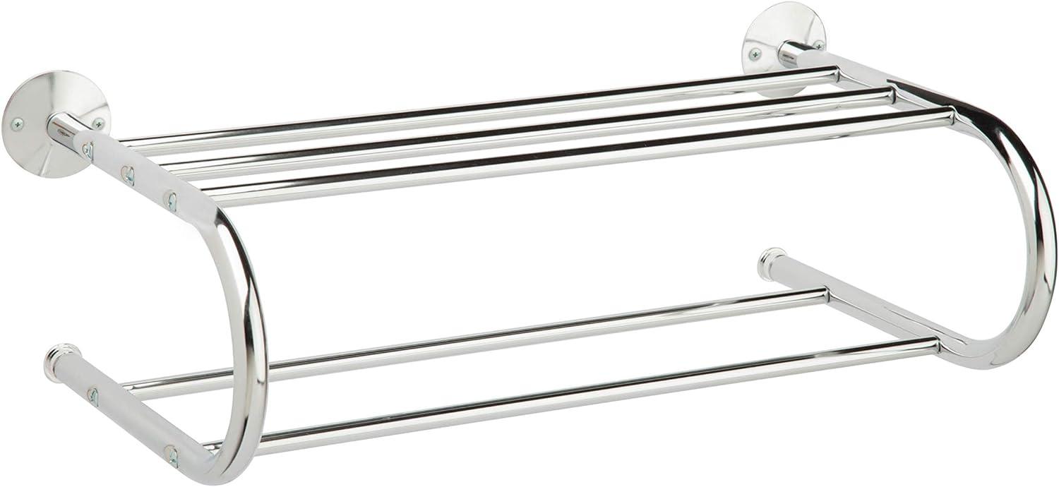 Honey-Can-Do Wall Mount Towel Rack Chrome : Microfiber, Machine Washable, Non-Slip Backing