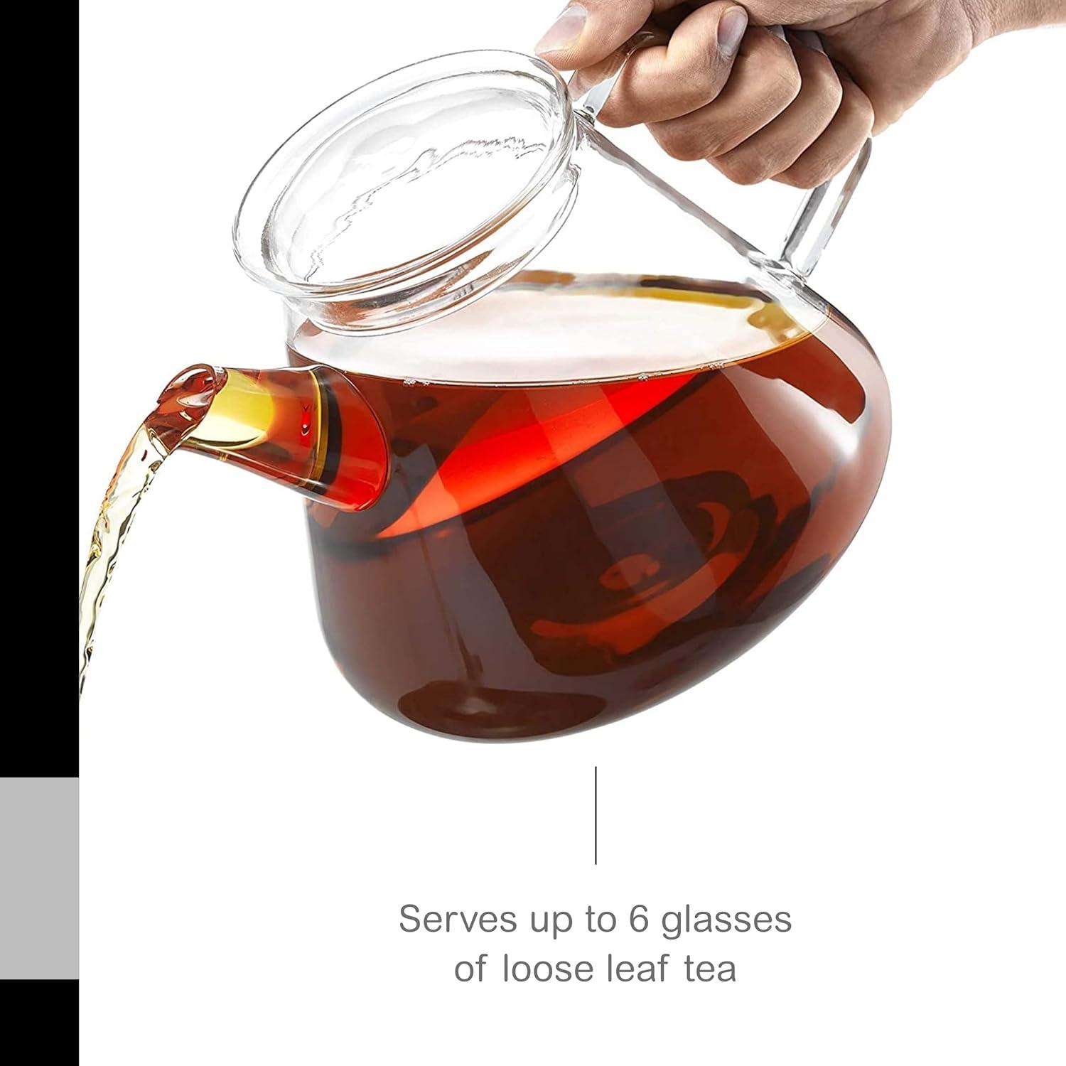 AdHoc AdHoc Orient+ Glass Teapot and Removable Infuser for Loose Leaf Tea 50oz