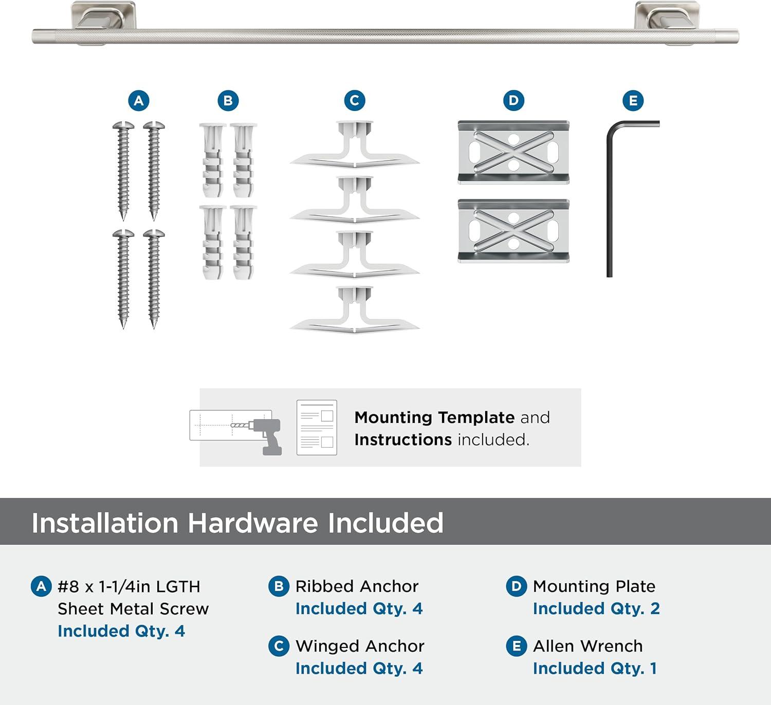 Amerock Bronx Brushed Nickel 24 inch (610mm) Towel Bar
