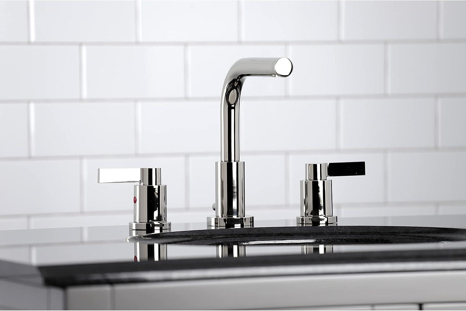 NuvoFusion 8" Polished Nickel Widespread Bathroom Faucet