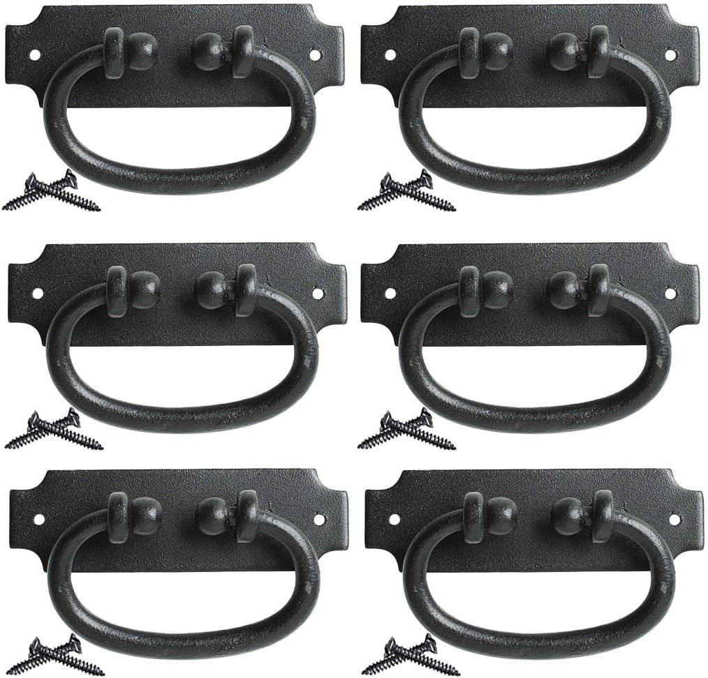 Drawer Hepple Wrought Iron 4 1/2" Center to Center Drop Handle Multipack (Set of 6)