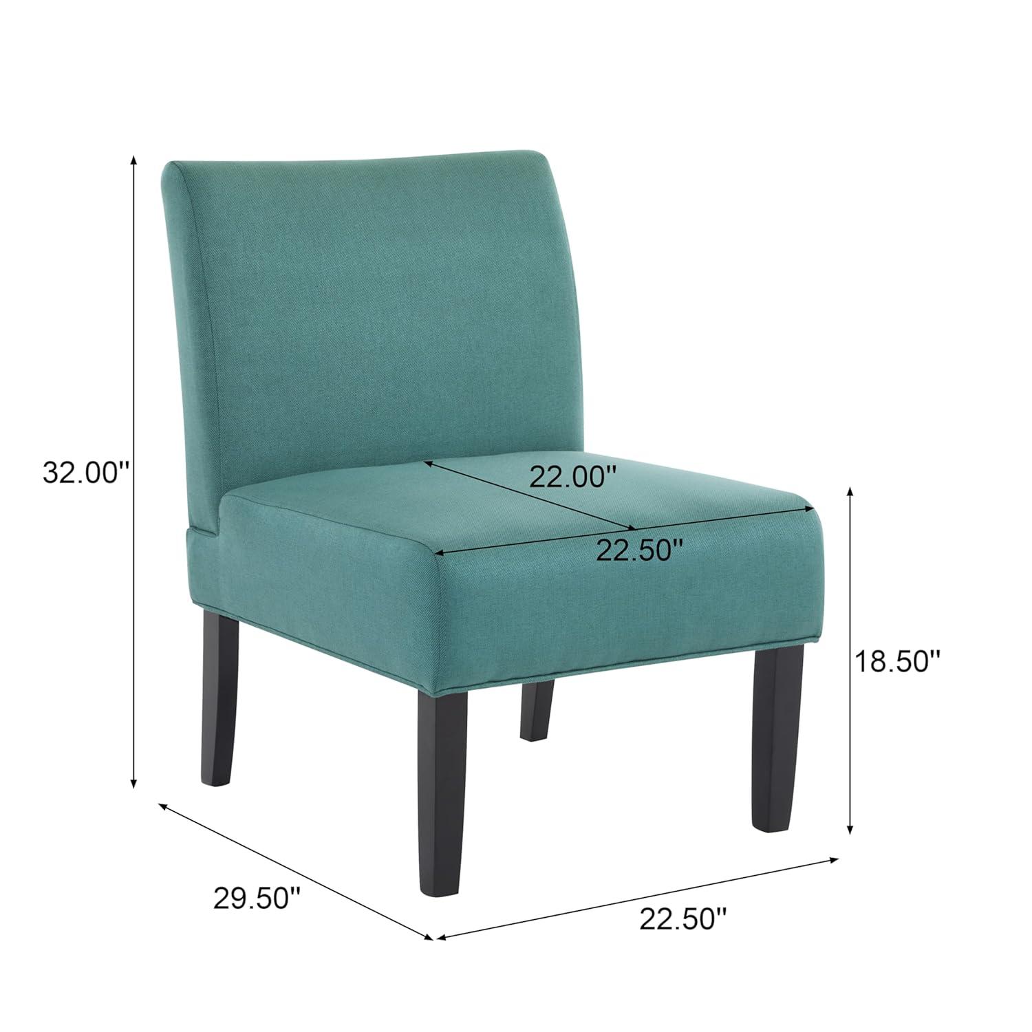 Kassi Accent Chair Dark Teal - Christopher Knight Home: Upholstered Rubberwood, Contemporary Style