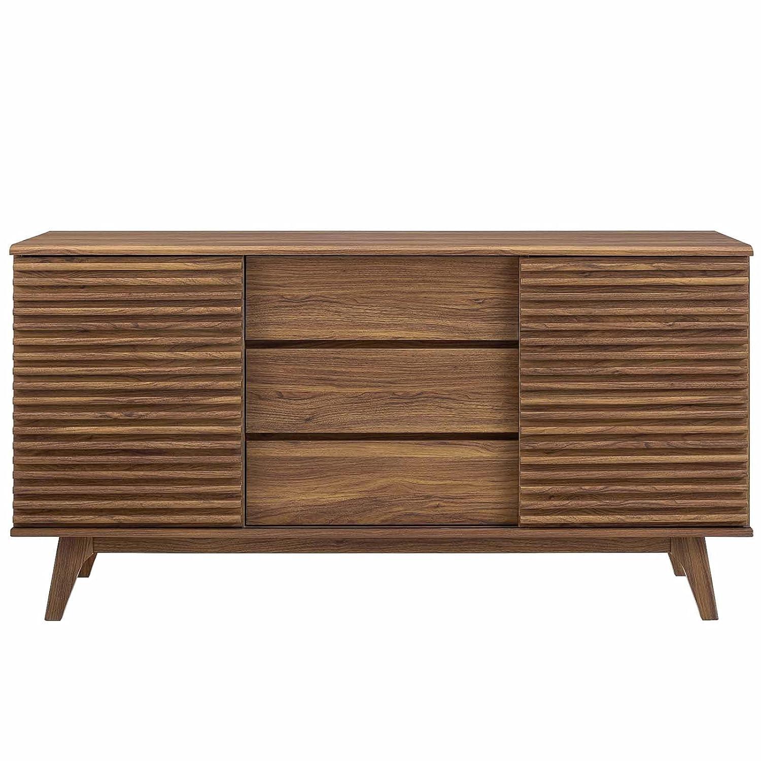 Modway Render 63 Sideboard Buffet Table or TV Stand - Walnut