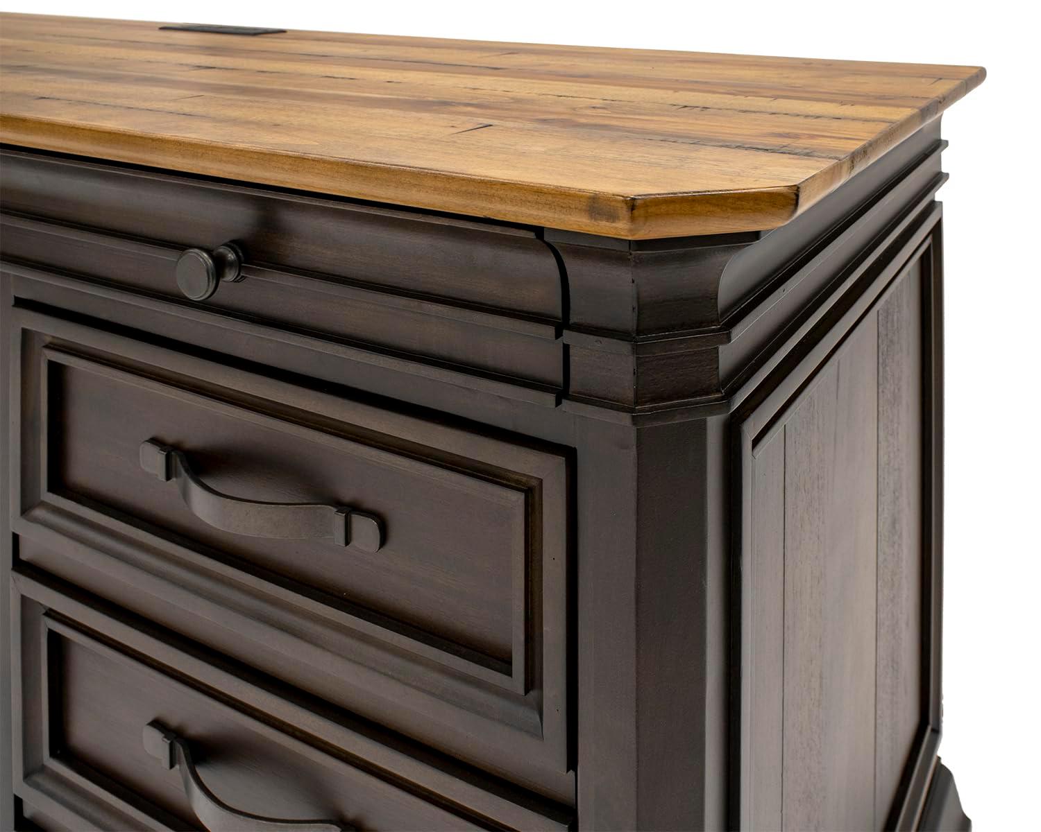 Canora Grey Shaan Executive Desk with Power Outlet